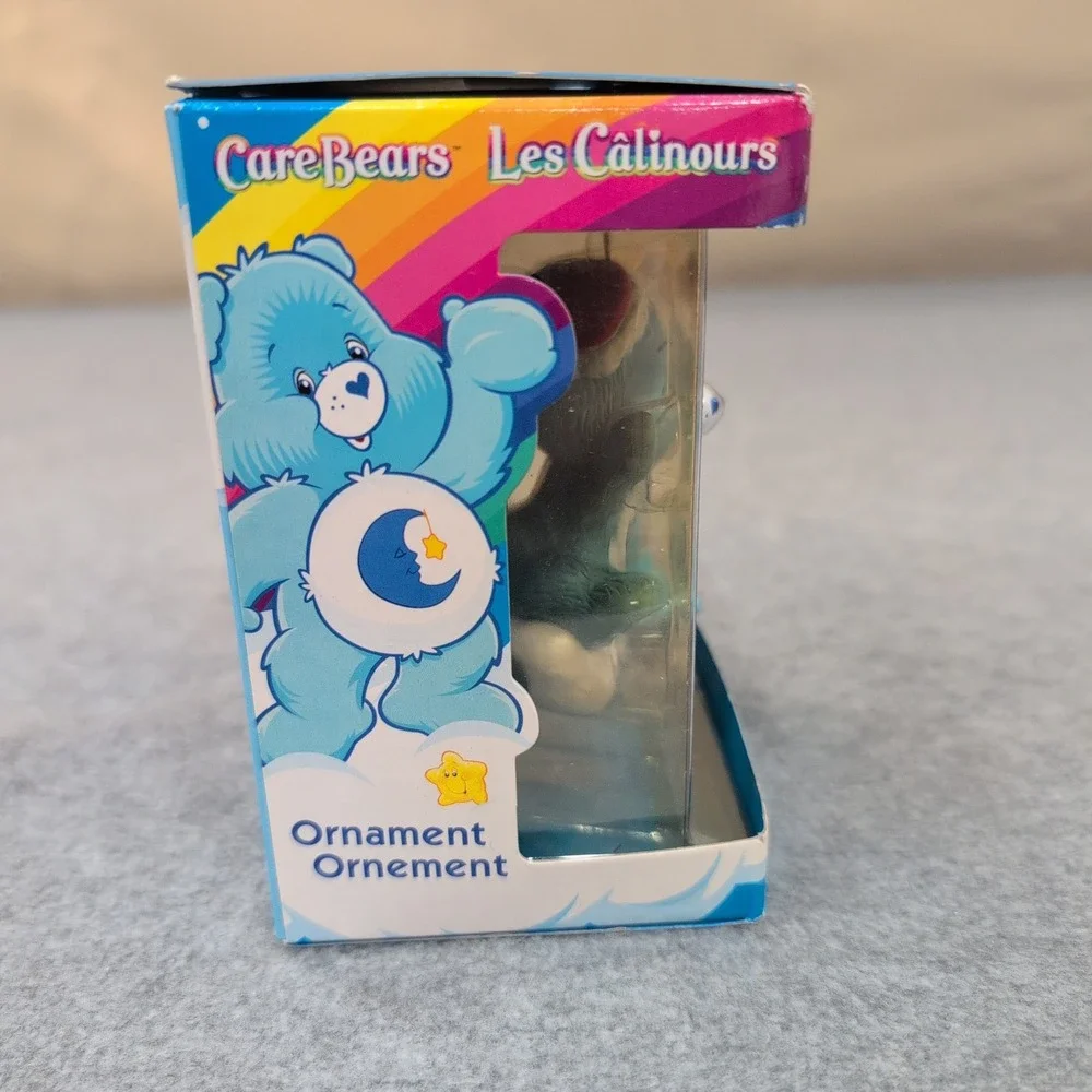 2005 Care Bears Bedtime Bear Ornament‎ Les Calinours Blue Moon Star NOS - Picture 2 of 6